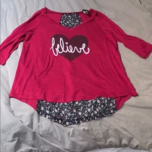Torrid 3/4 Sleeve Believe T-Shirt